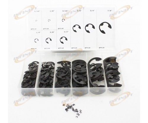 300pc E Clip Eclip Retaining Ring Assortment Radial External Shop Garage